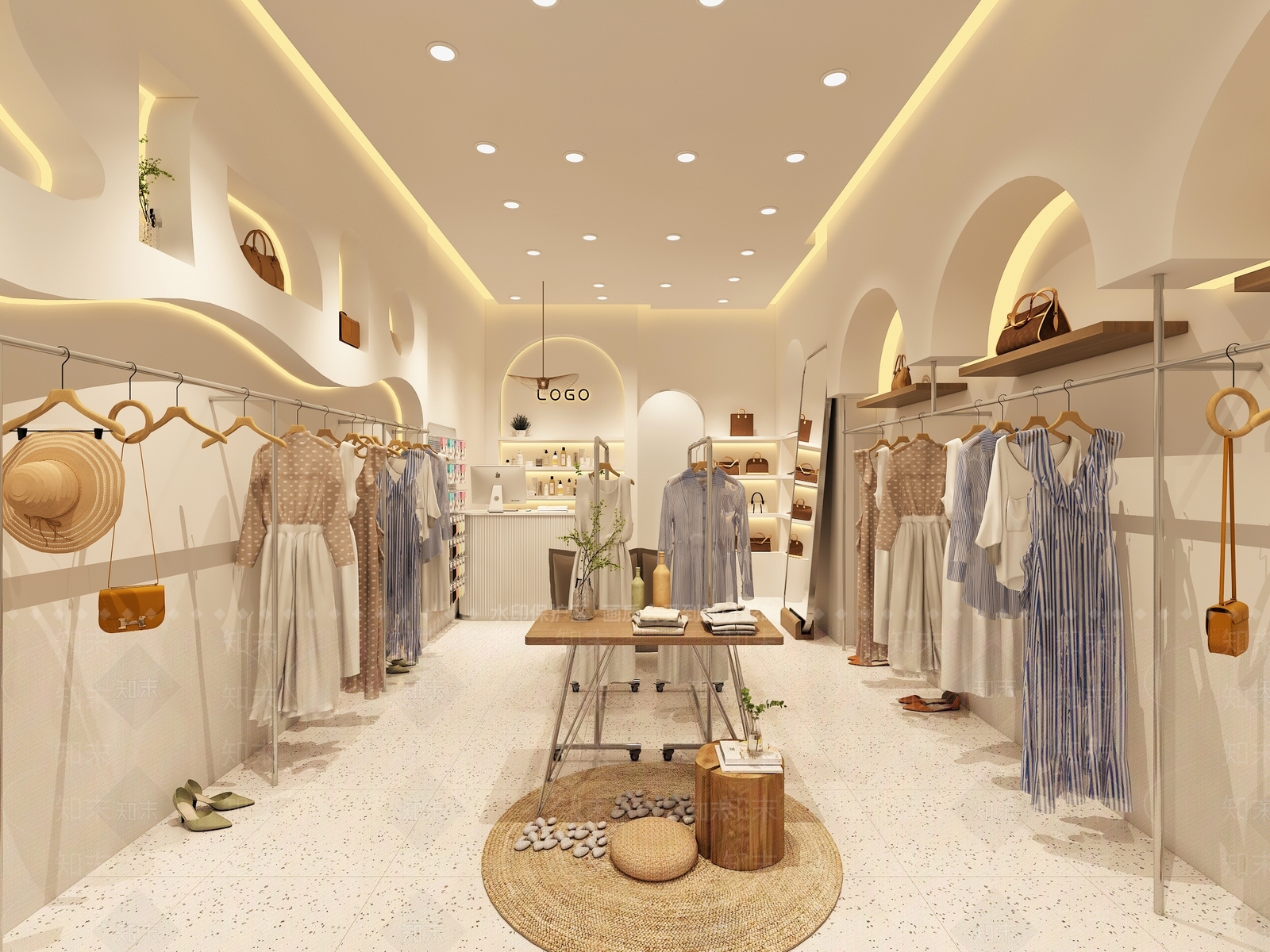 北欧服装鞋店3D模型下载【ID:394941294】