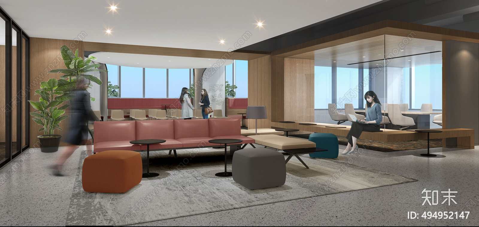 办公室cad施工图下载【ID:494952147】