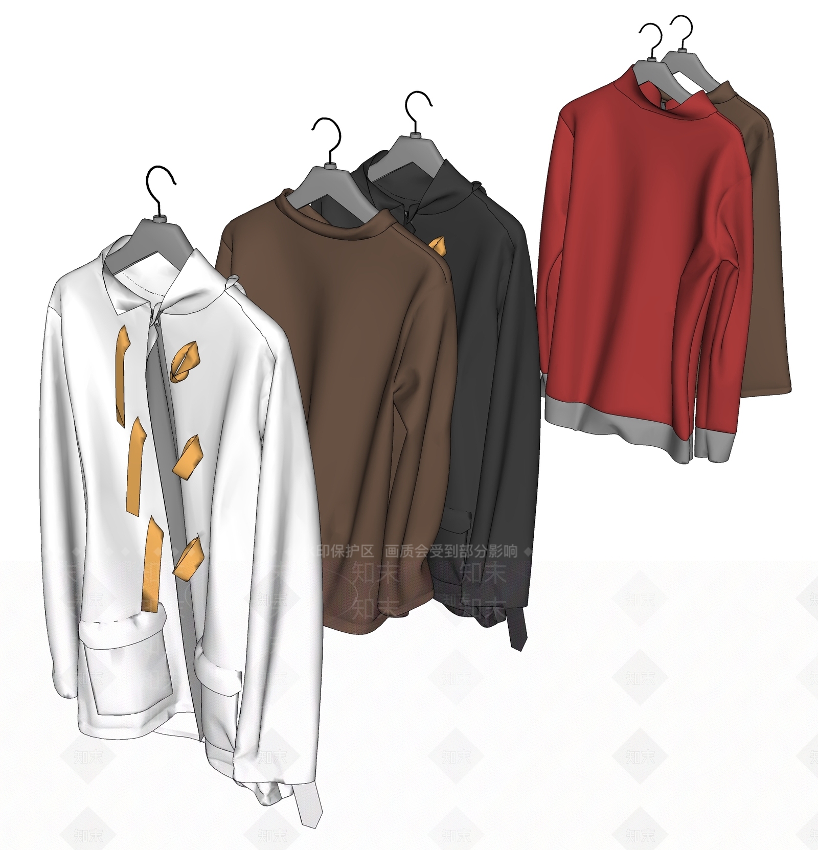 现代服装SU模型下载【ID:994965767】
