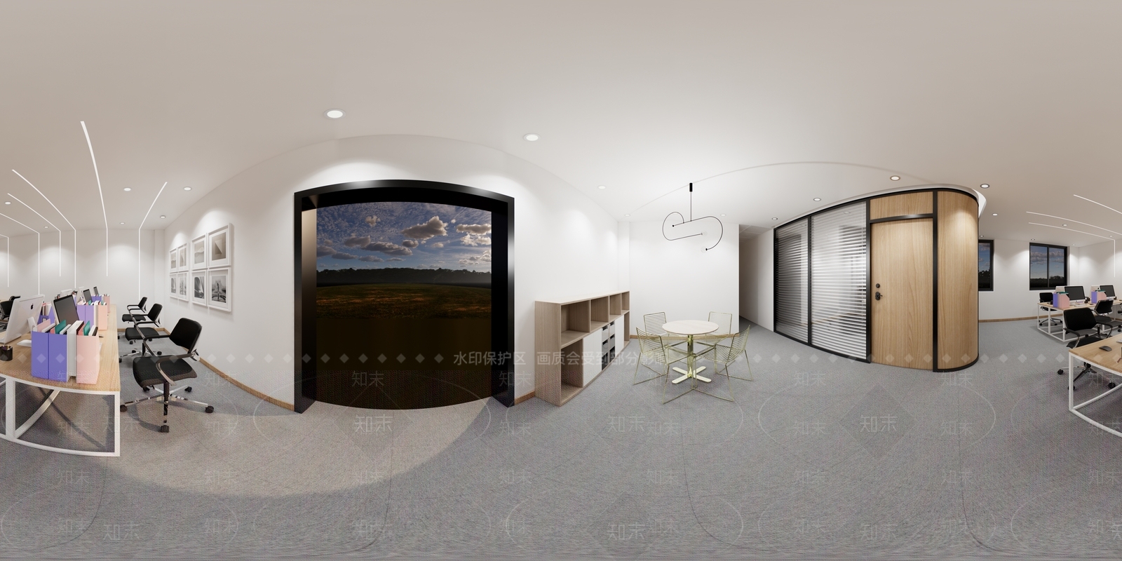 现代办公室SU模型下载【ID:396568161】