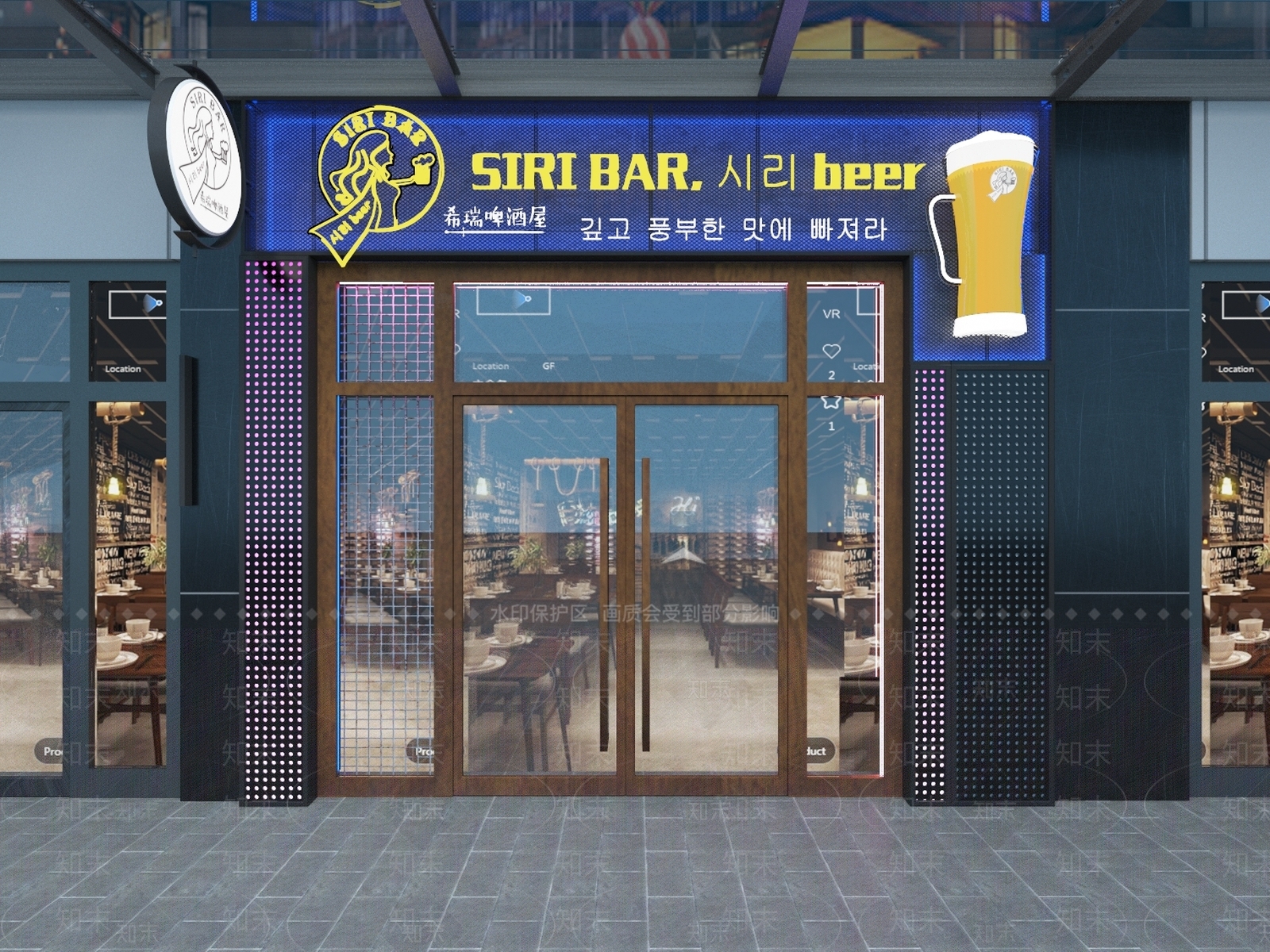 工业风酒吧3D模型下载【ID:495019426】