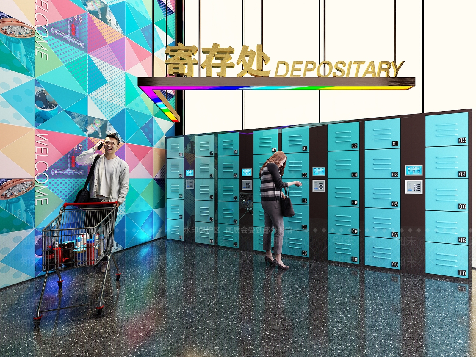 现代超市3D模型下载【ID:595029357】
