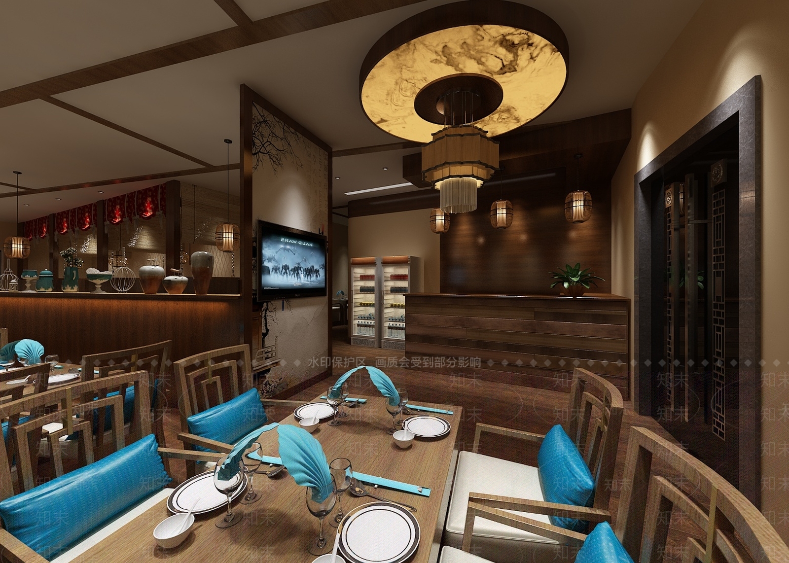 新中式快餐店SU模型下载【ID:995031560】