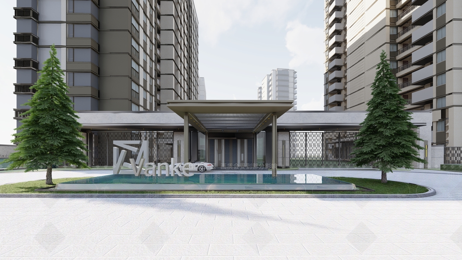 新中式小区建筑SU模型下载【ID:895034772】