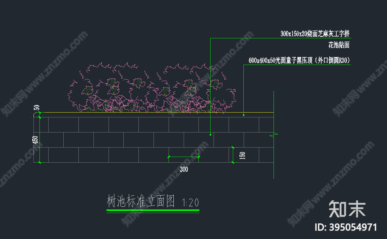 树池标准做法cad施工图下载【ID:395054971】