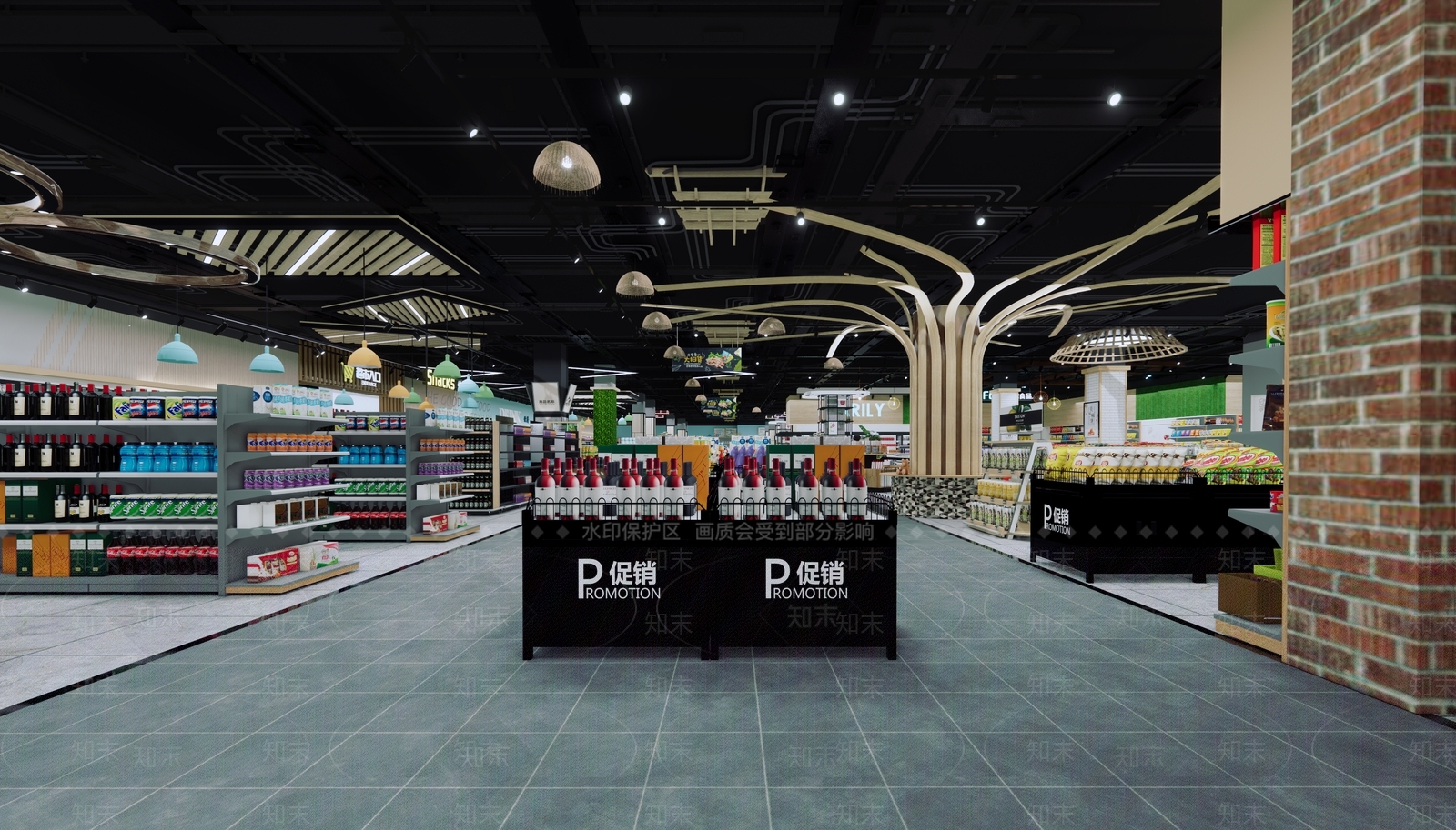 工业超市SU模型下载【ID:895063311】