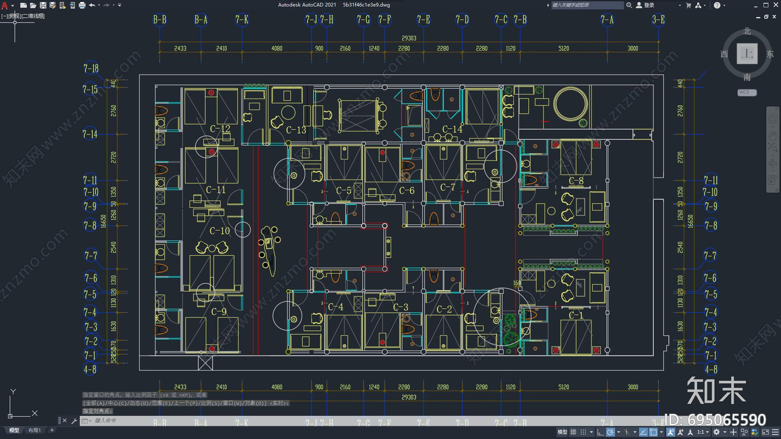 酒店会所施工图下载【ID:695065590】