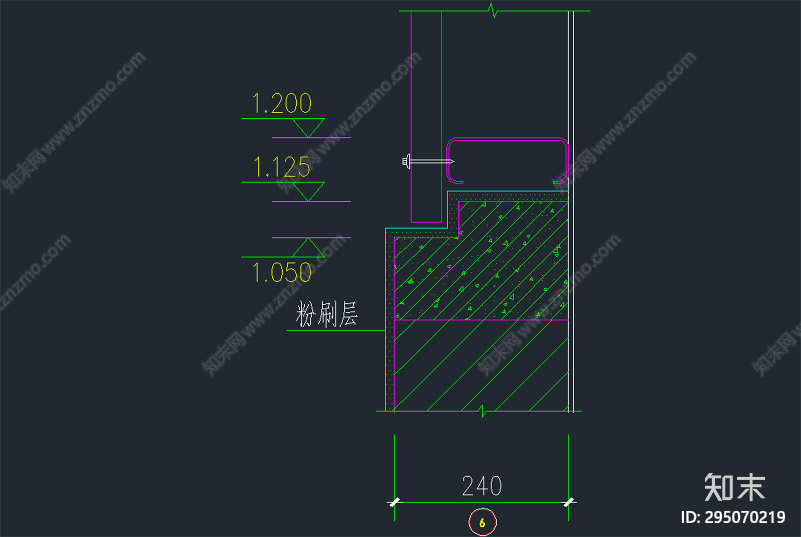 墙面节点cad施工图下载【ID:295070219】