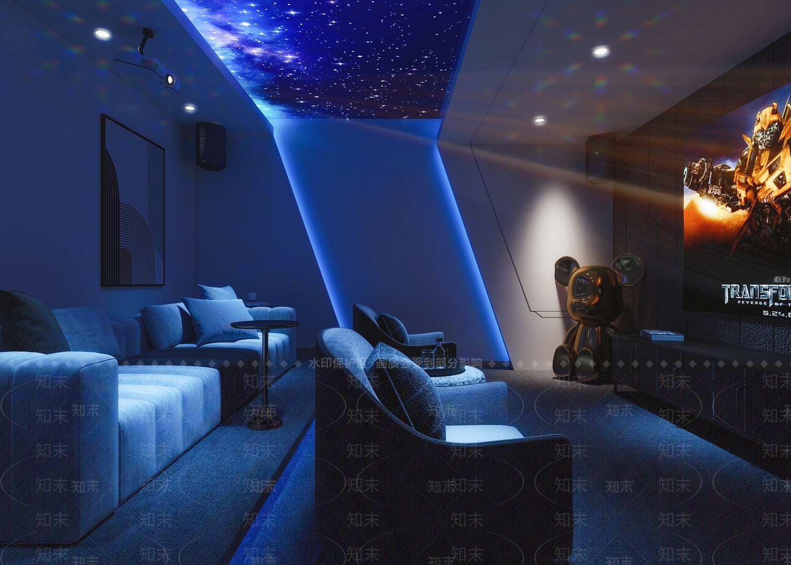 现代家居影音室3D模型下载【ID:895074900】