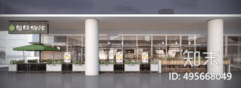 超市图纸cad施工图下载【ID:495668049】