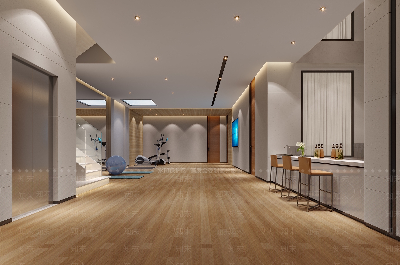 现代家居健身房3D模型下载【ID:695080460】