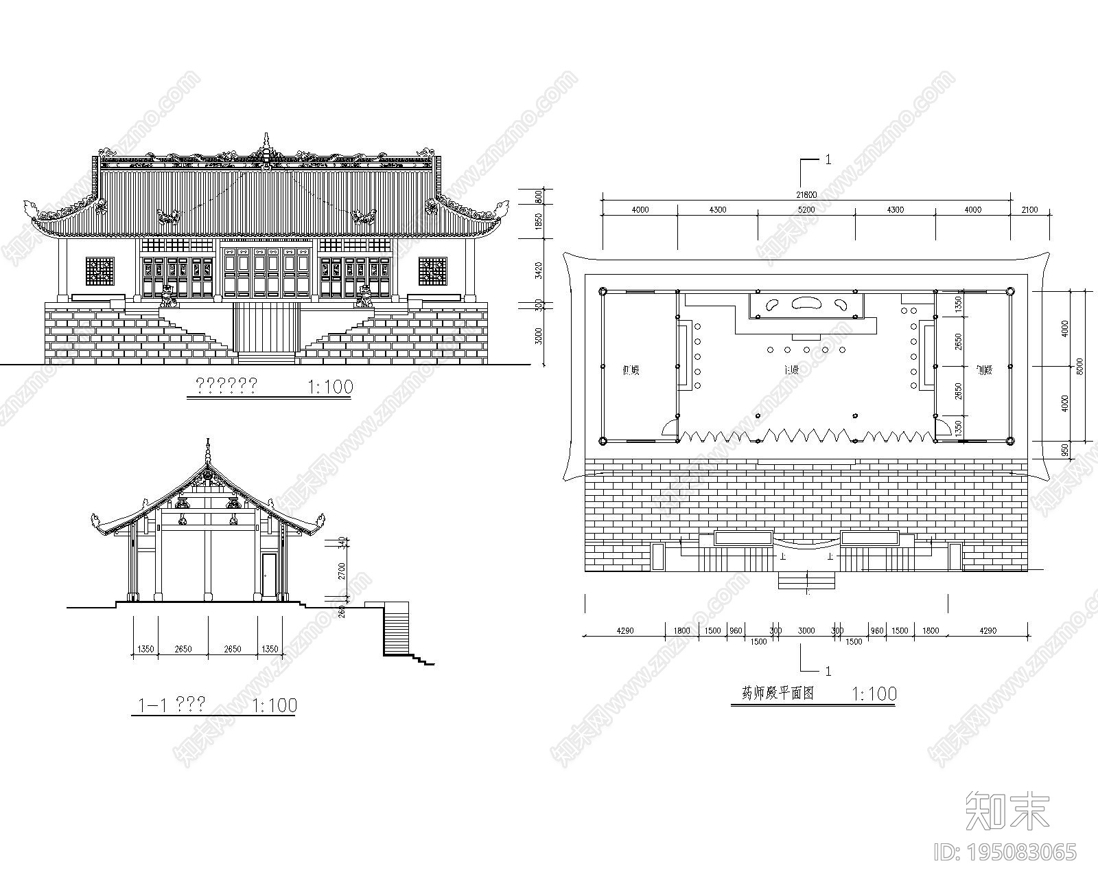 寺庙施工图下载【ID:195083065】