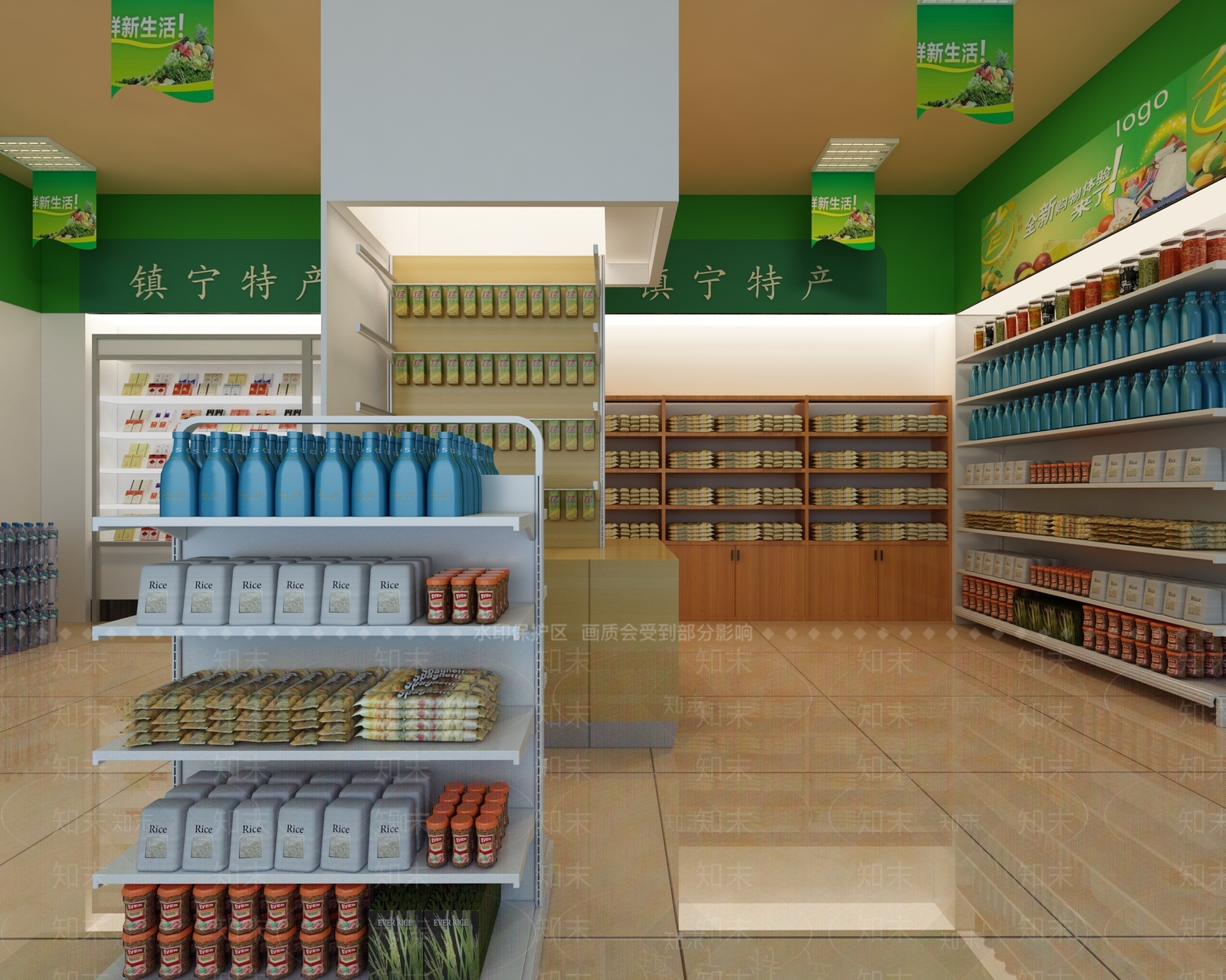 现代超市3D模型下载【ID:595098341】