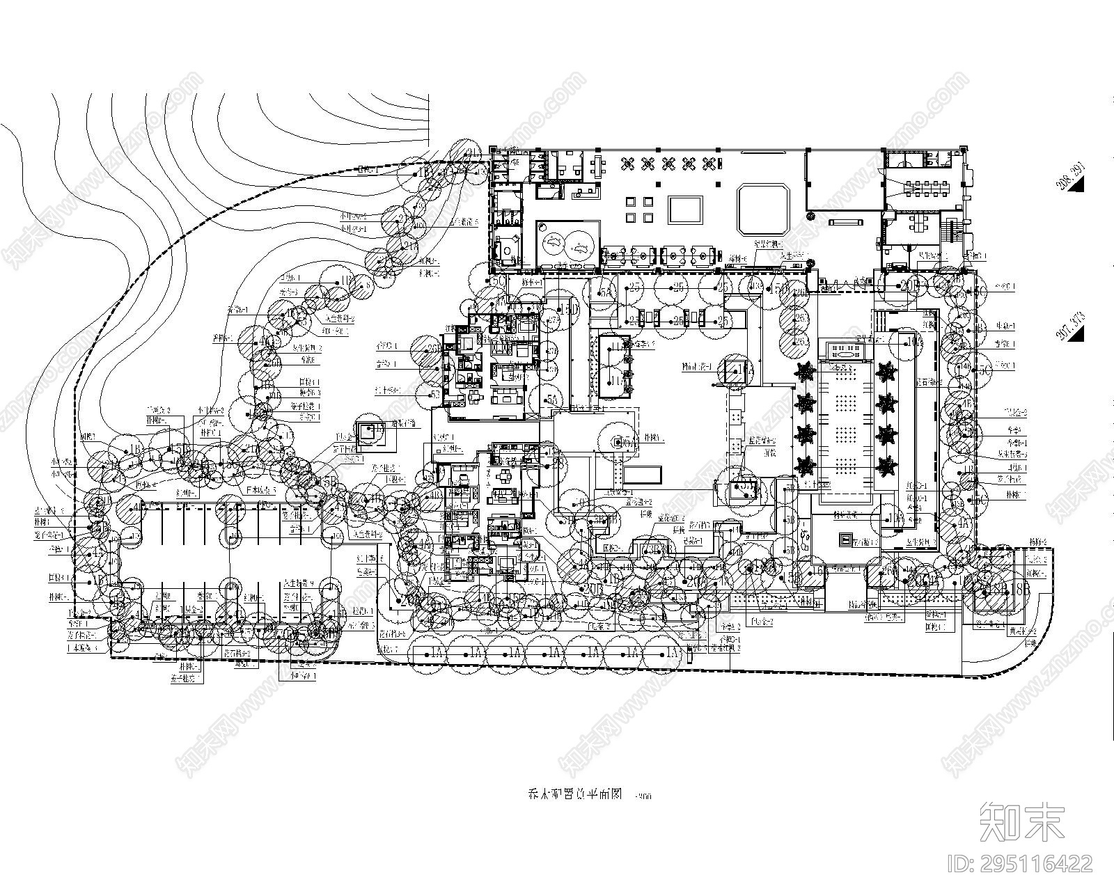 居住区景观cad施工图下载【ID:295116422】