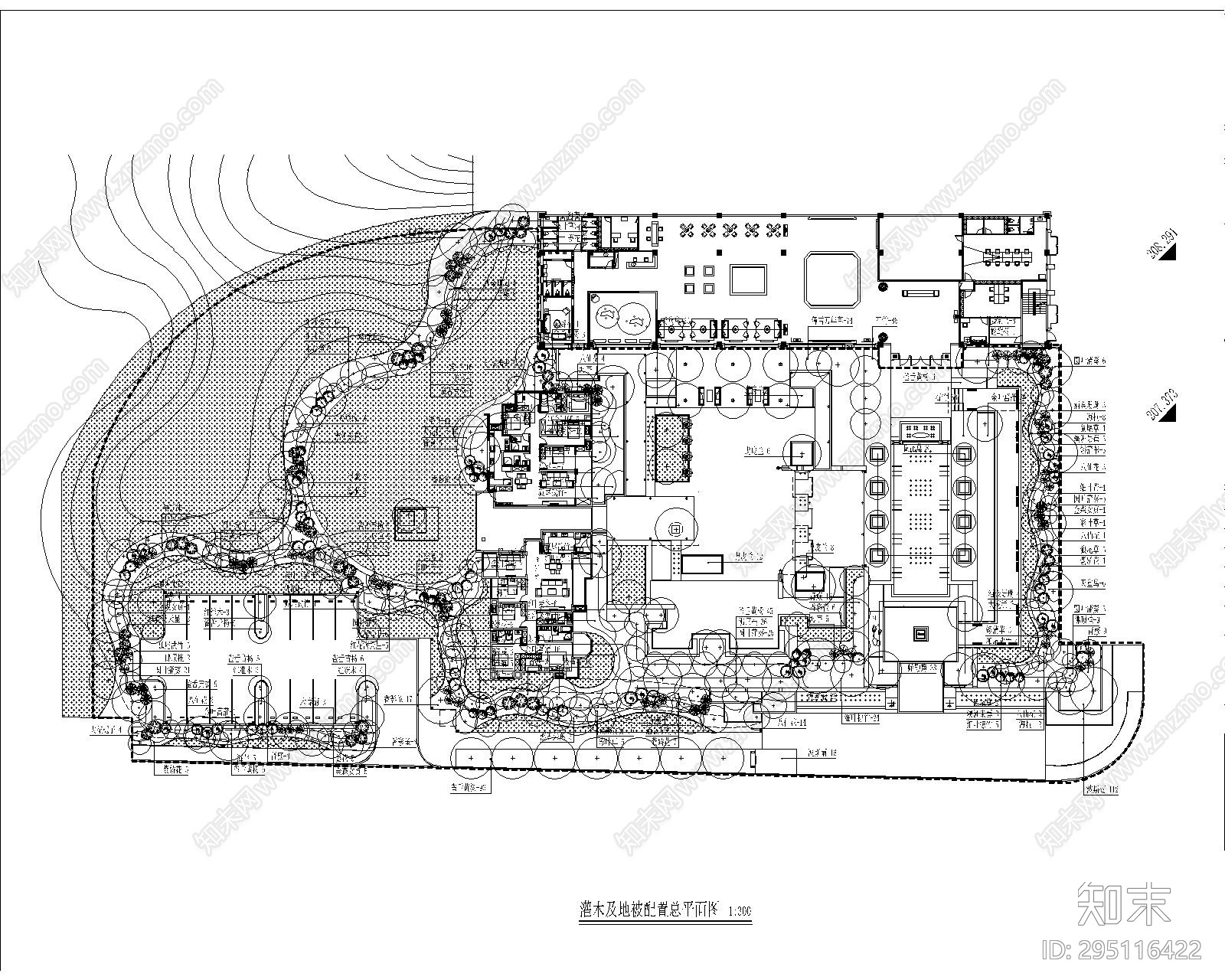 居住区景观cad施工图下载【ID:295116422】