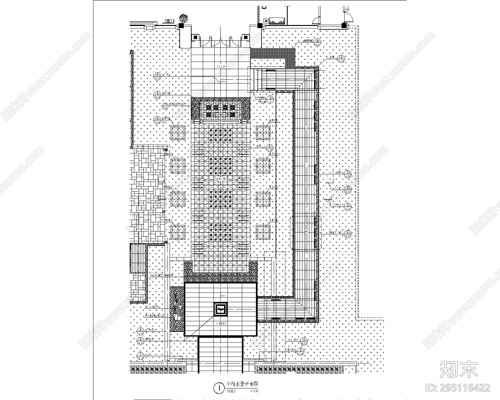 居住区景观cad施工图下载【ID:295116422】