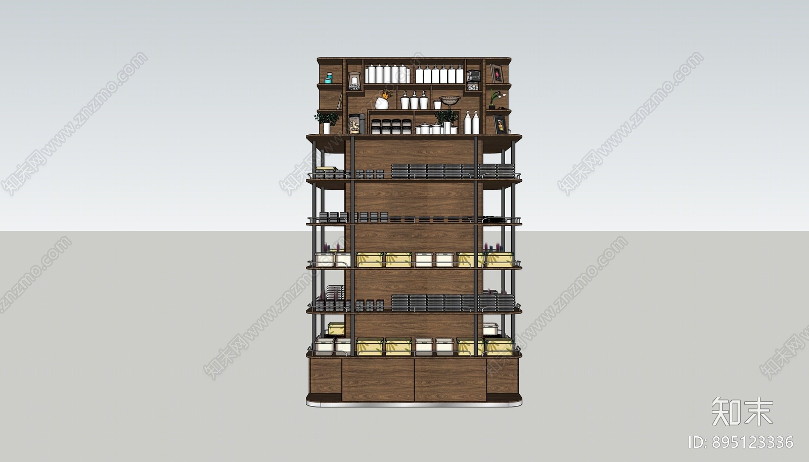 现代货架SU模型下载【ID:895123336】