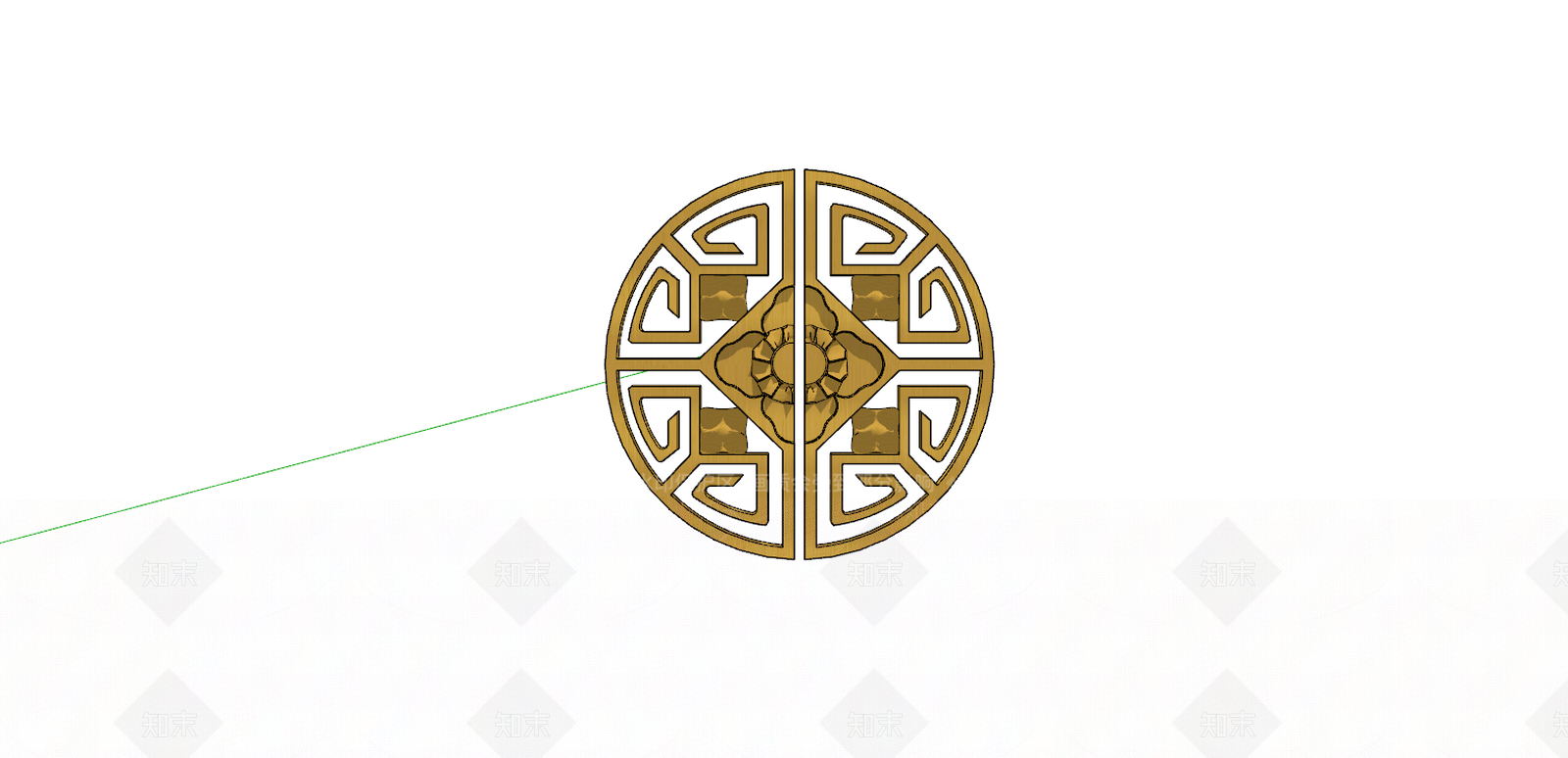 中式门把手SU模型下载【ID:995133681】