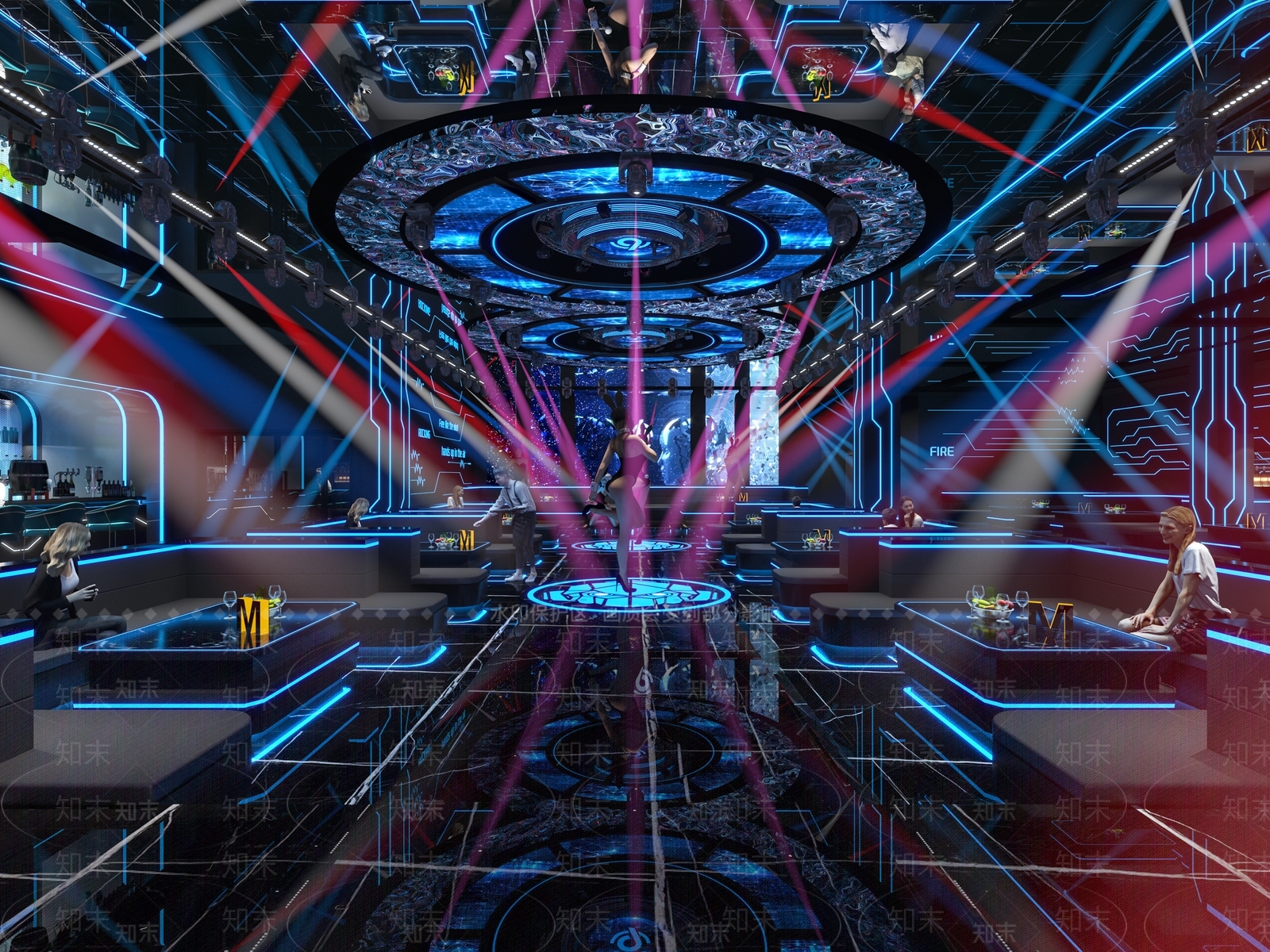 现代酒吧3D模型下载【ID:495155427】
