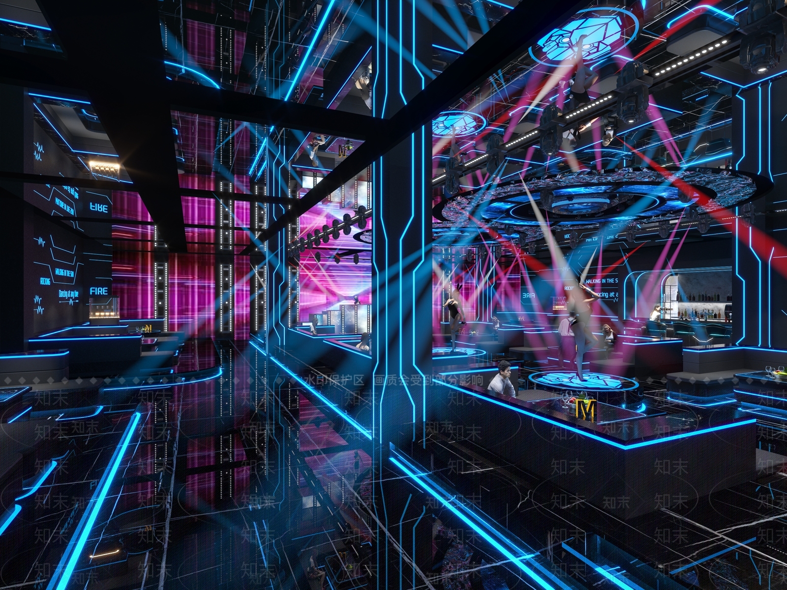 现代酒吧3D模型下载【ID:495155427】