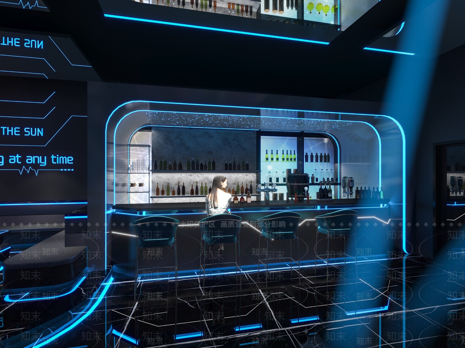 现代酒吧3D模型下载【ID:495155427】