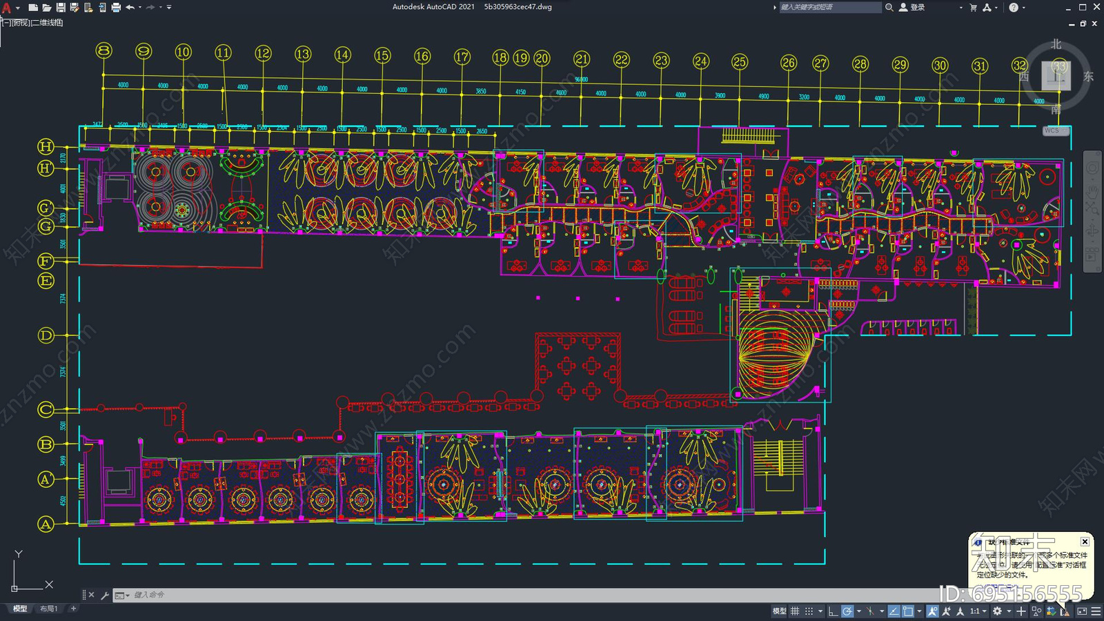 SPA会所施工图下载【ID:695156555】