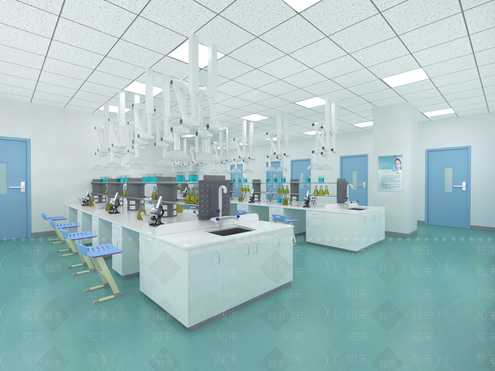 现代医院实验室3D模型下载【ID:995162609】