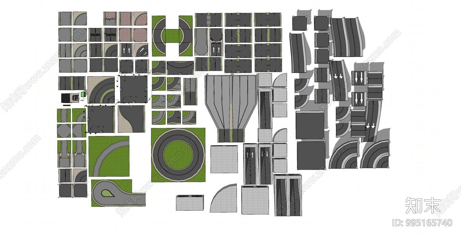 现代道路SU模型下载【ID:995165740】