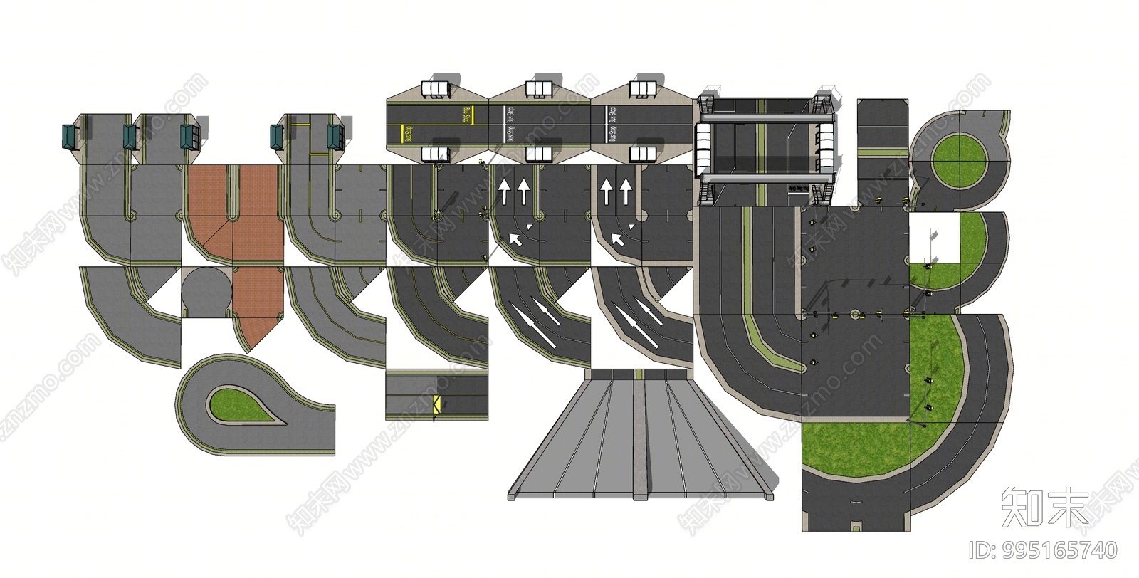 现代道路SU模型下载【ID:995165740】