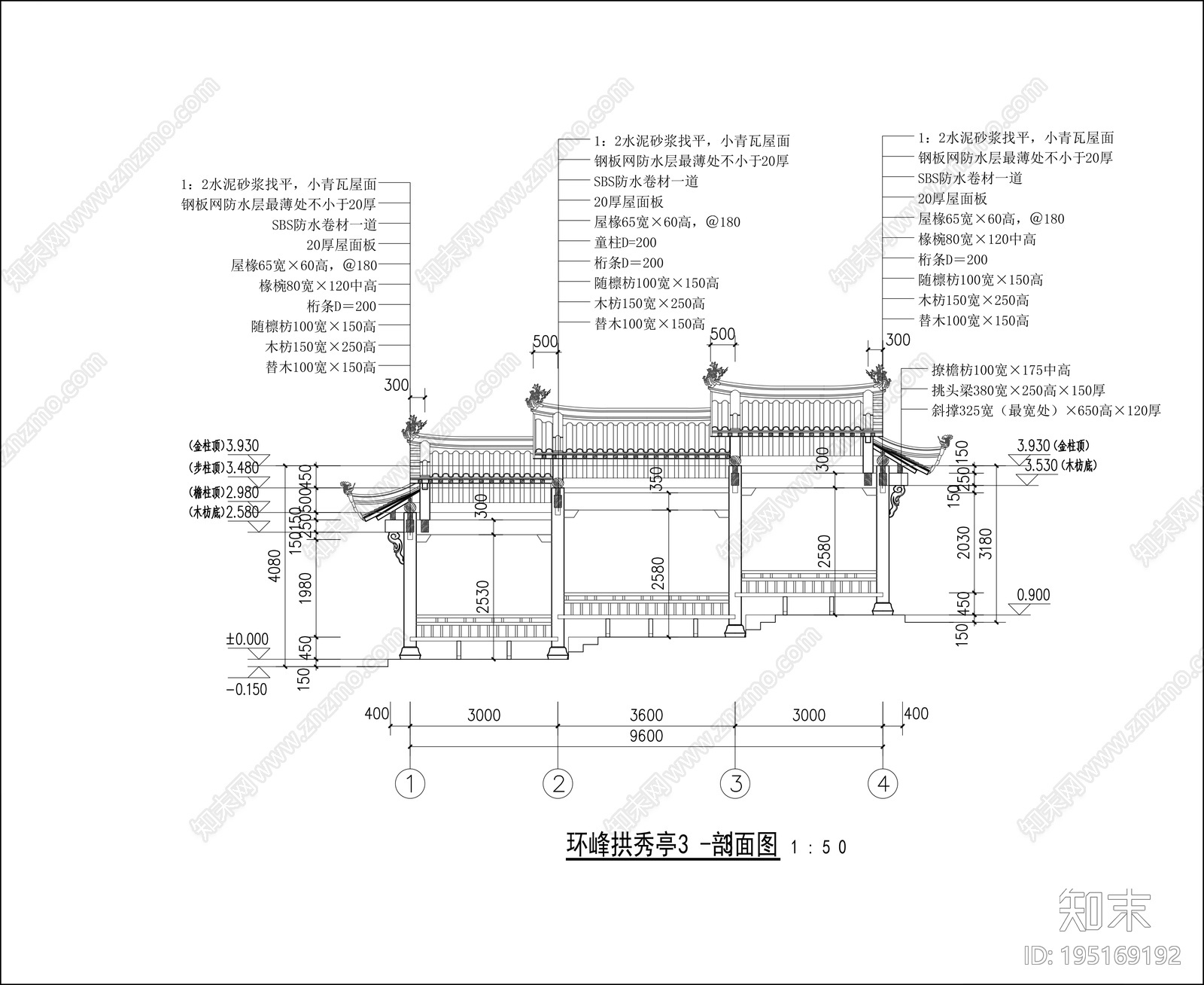 中式cad施工图下载【ID:195169192】