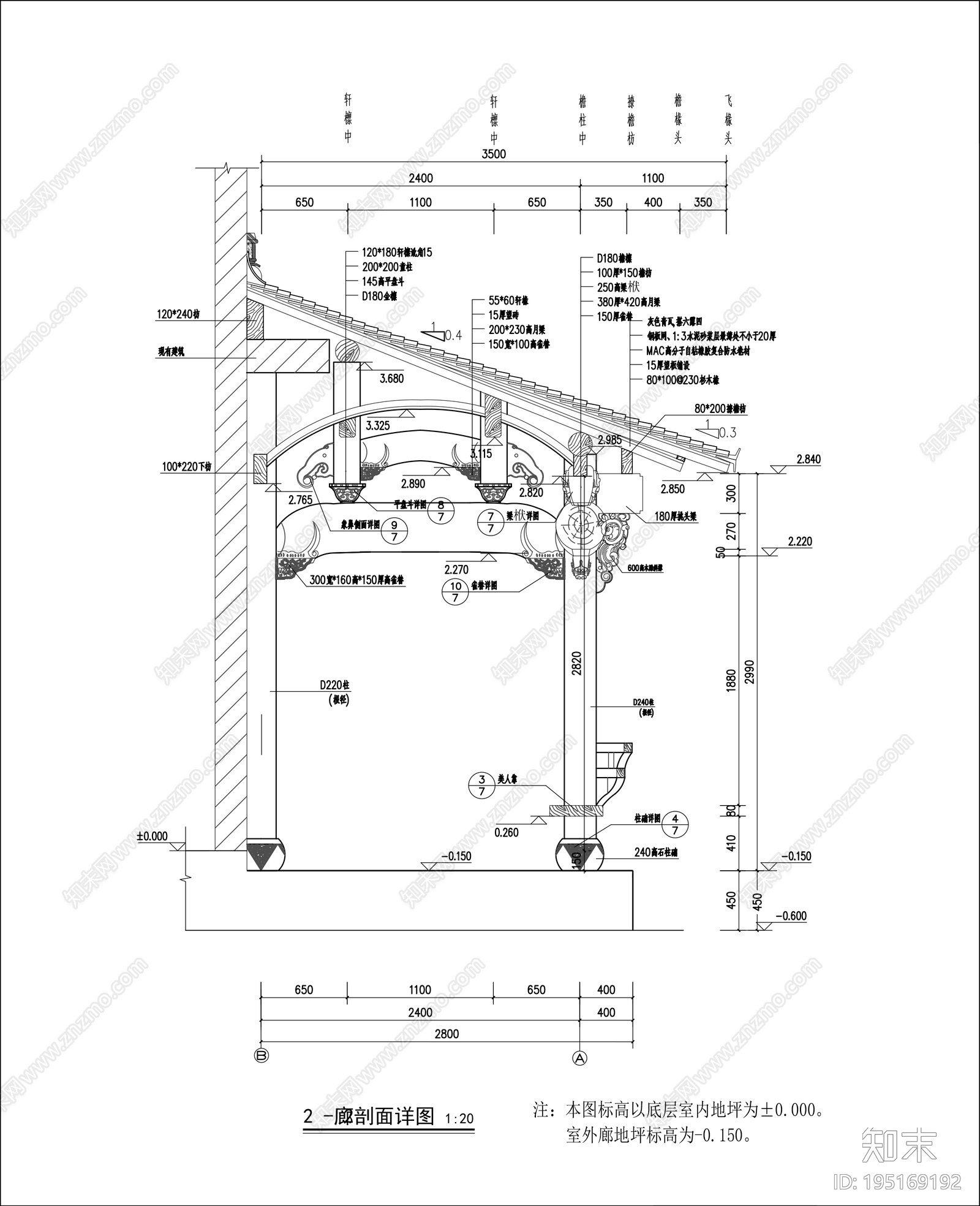 中式cad施工图下载【ID:195169192】