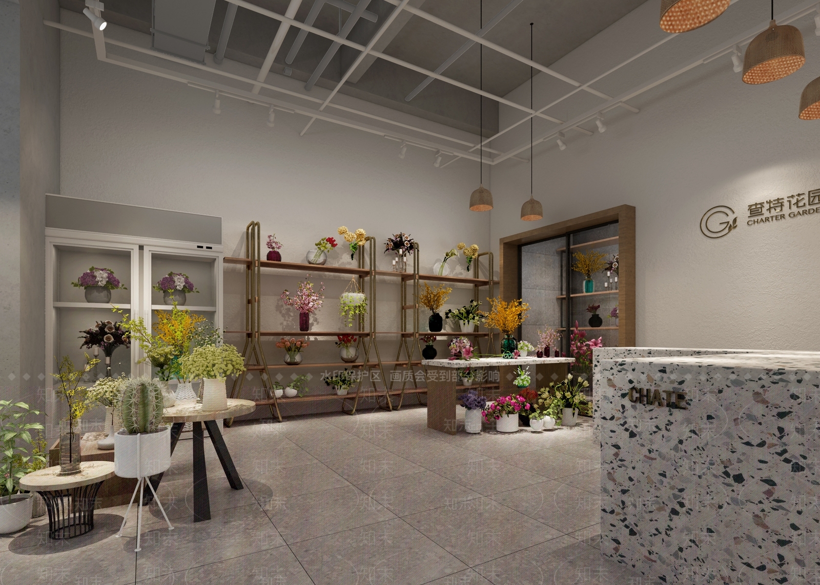 侘寂花店3D模型下载【ID:195177705】