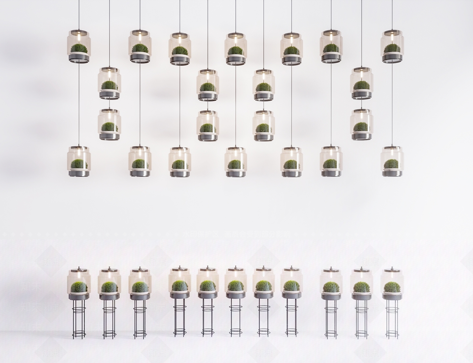 现代植物灯3D模型下载【ID:295183499】