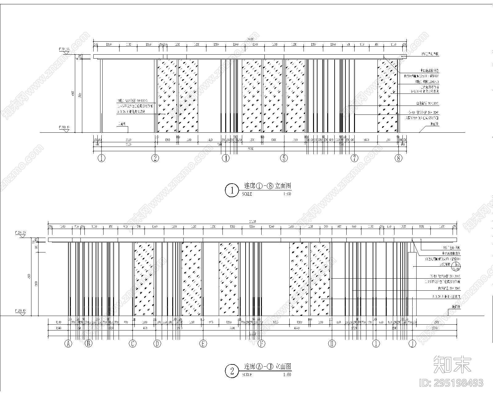 廊架cad施工图下载【ID:295198493】