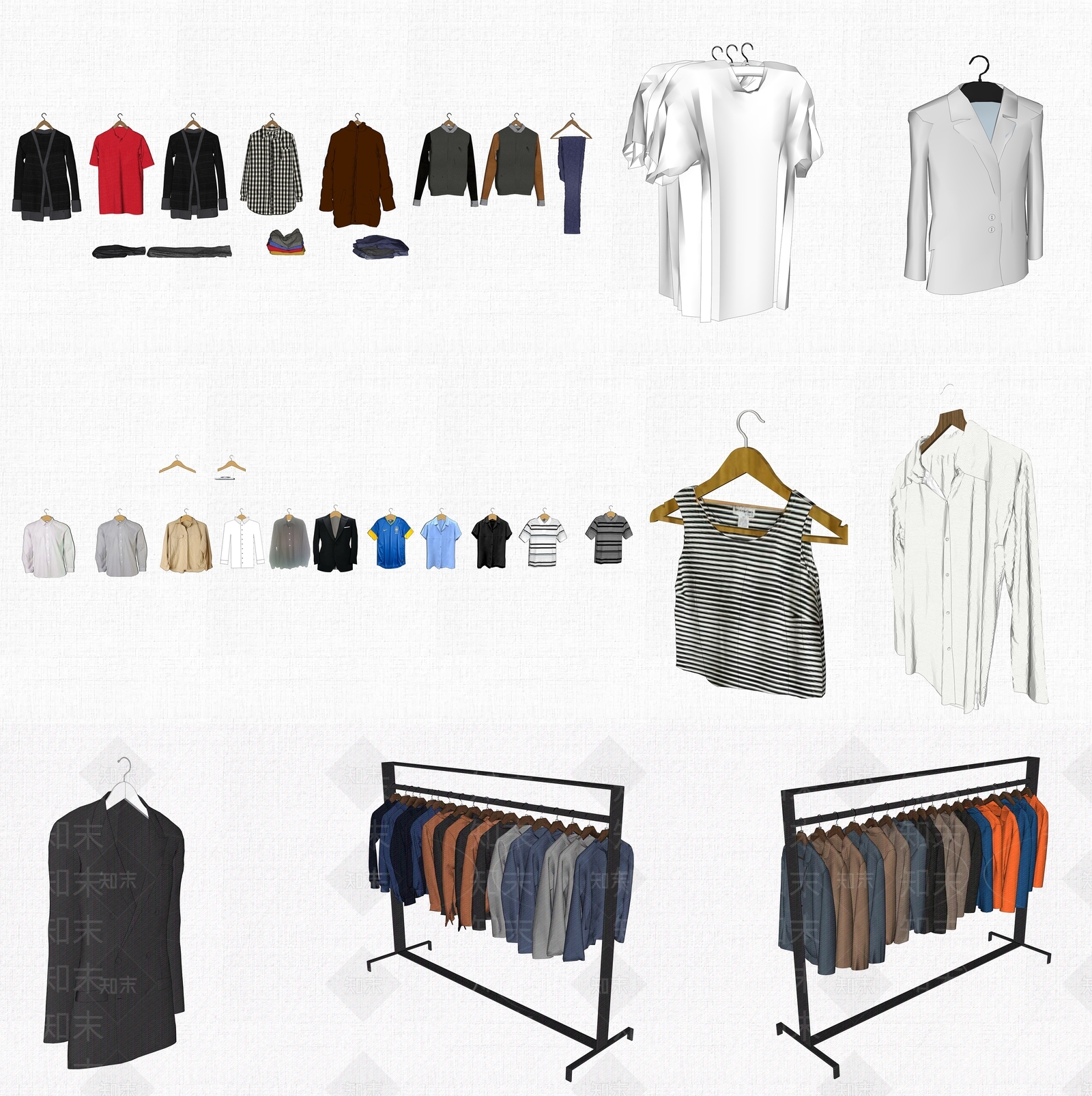 现代服装SU模型下载【ID:995199767】