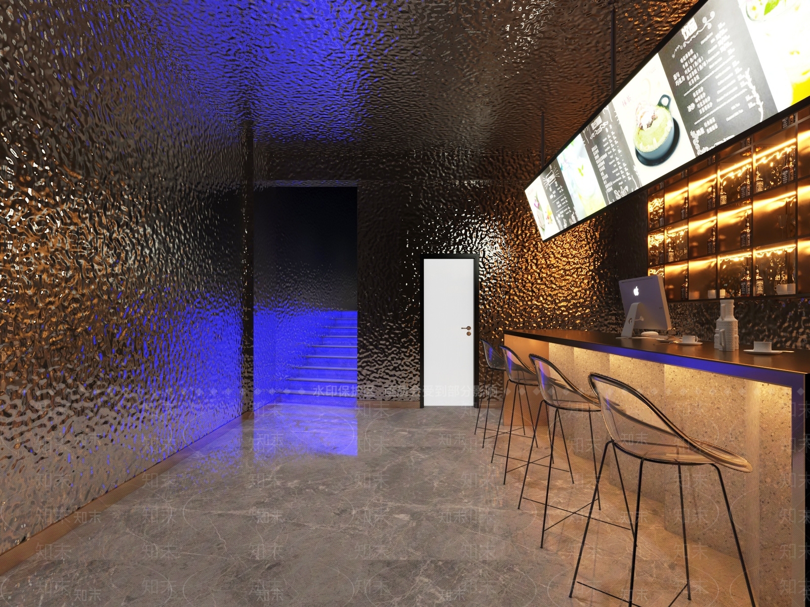 现代酒吧前台3D模型下载【ID:495220454】