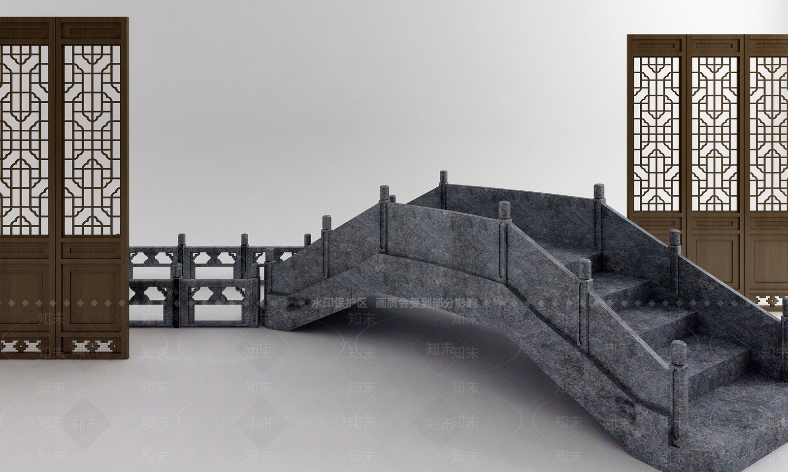 新中式石桥3D模型下载【ID:995230126】