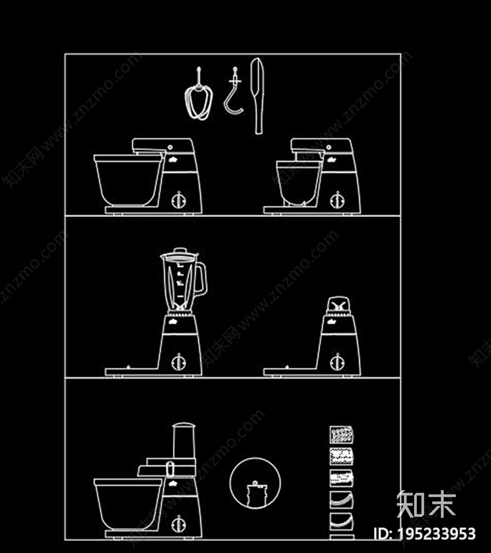 厨房设备cad施工图下载【ID:195233953】