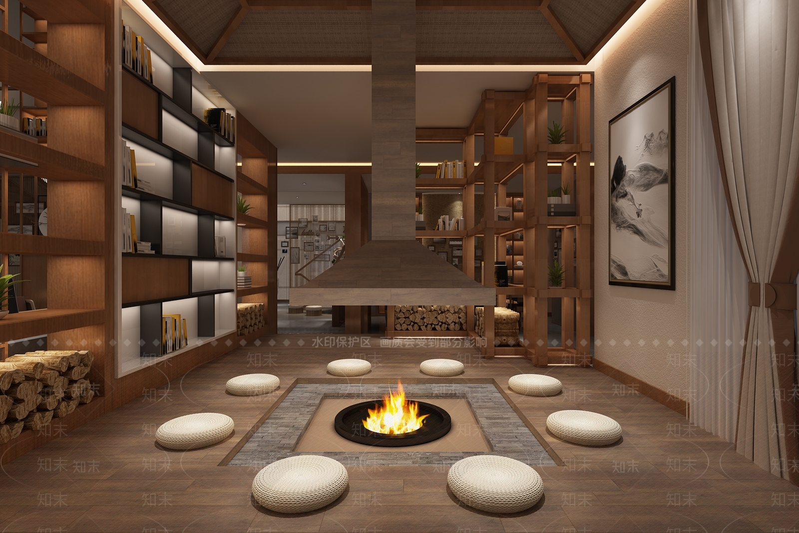 东南亚民宿大堂3D模型下载【ID:995234634】