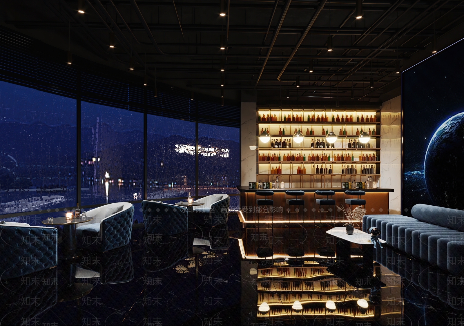 现代酒吧3D模型下载【ID:495236488】
