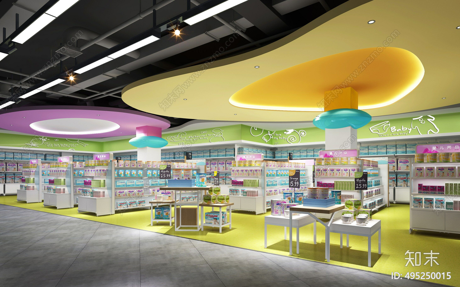 超市cad施工图下载【ID:495250015】