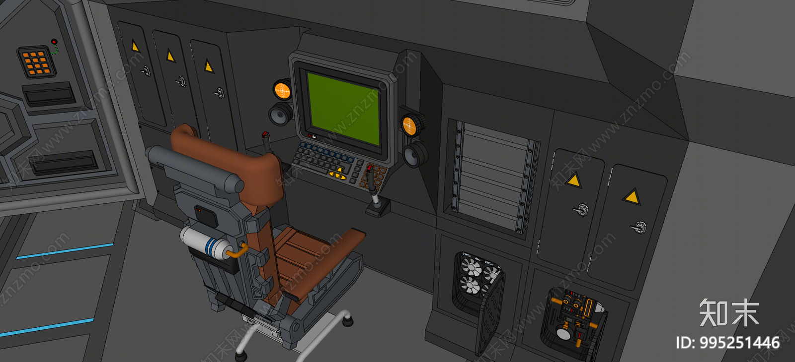 现代科幻太空舱SU模型下载【ID:995251446】