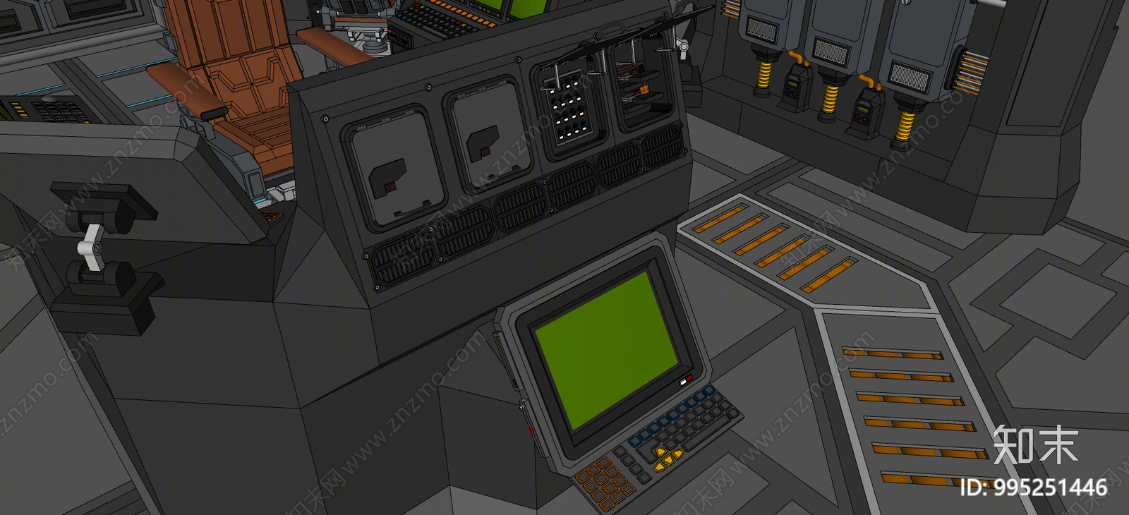 现代科幻太空舱SU模型下载【ID:995251446】