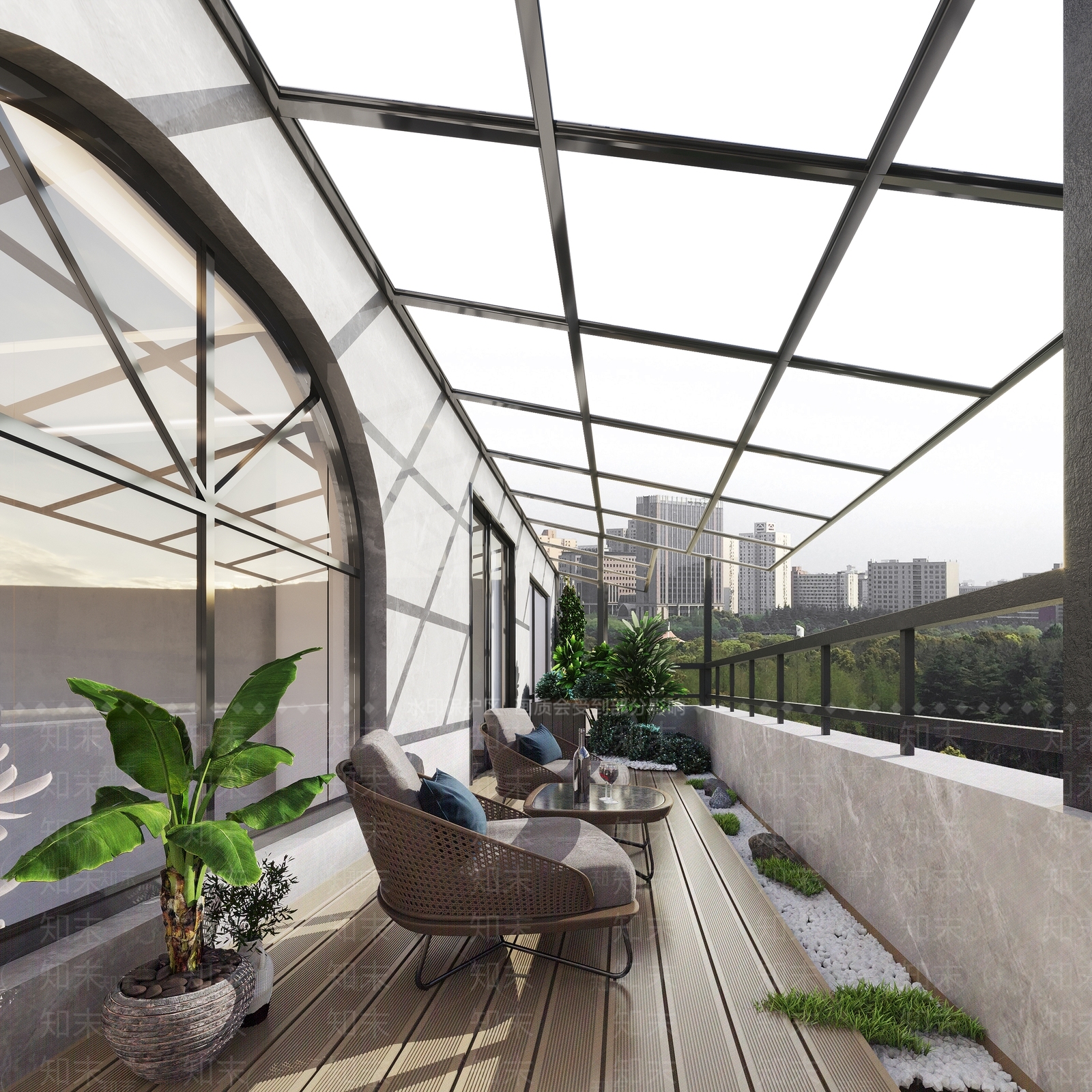 现代阳台3D模型下载【ID:295266222】