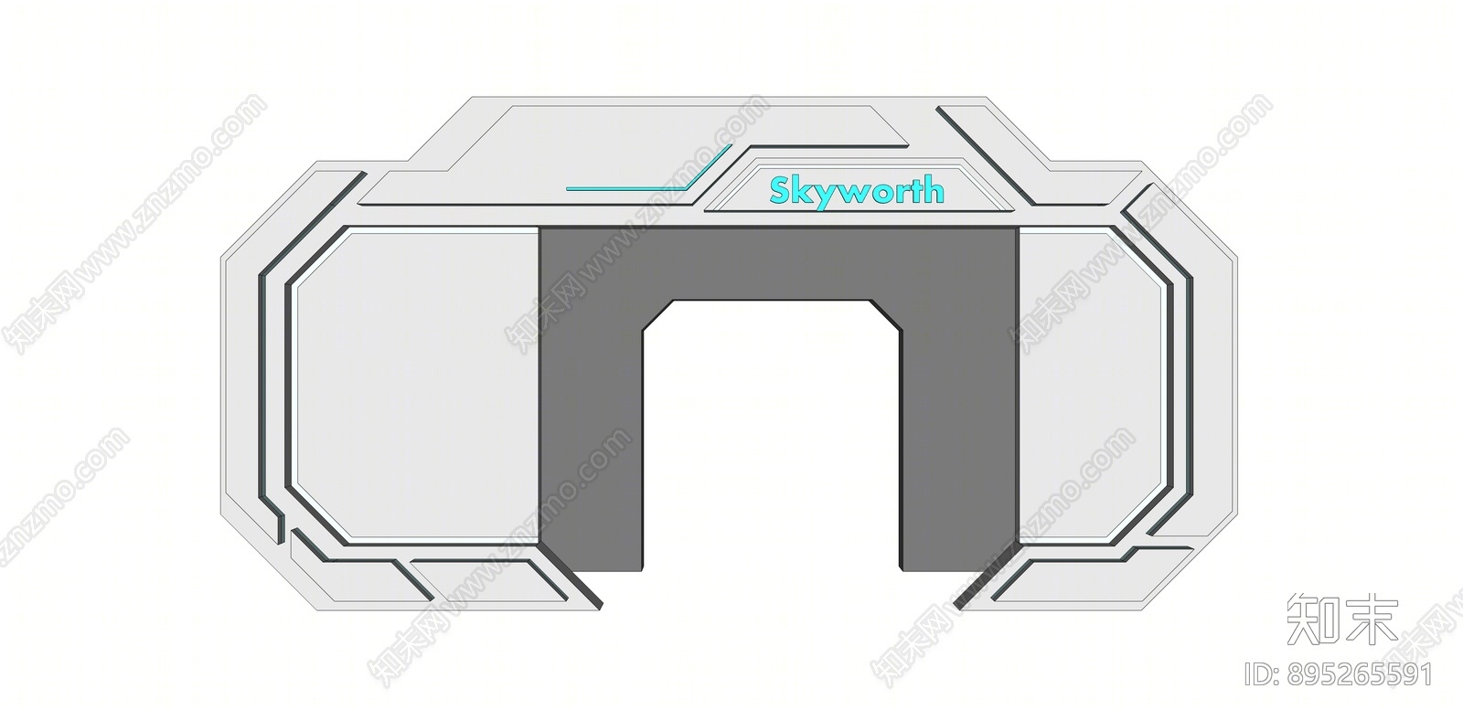 现代科技展厅门头SU模型下载【ID:895265591】