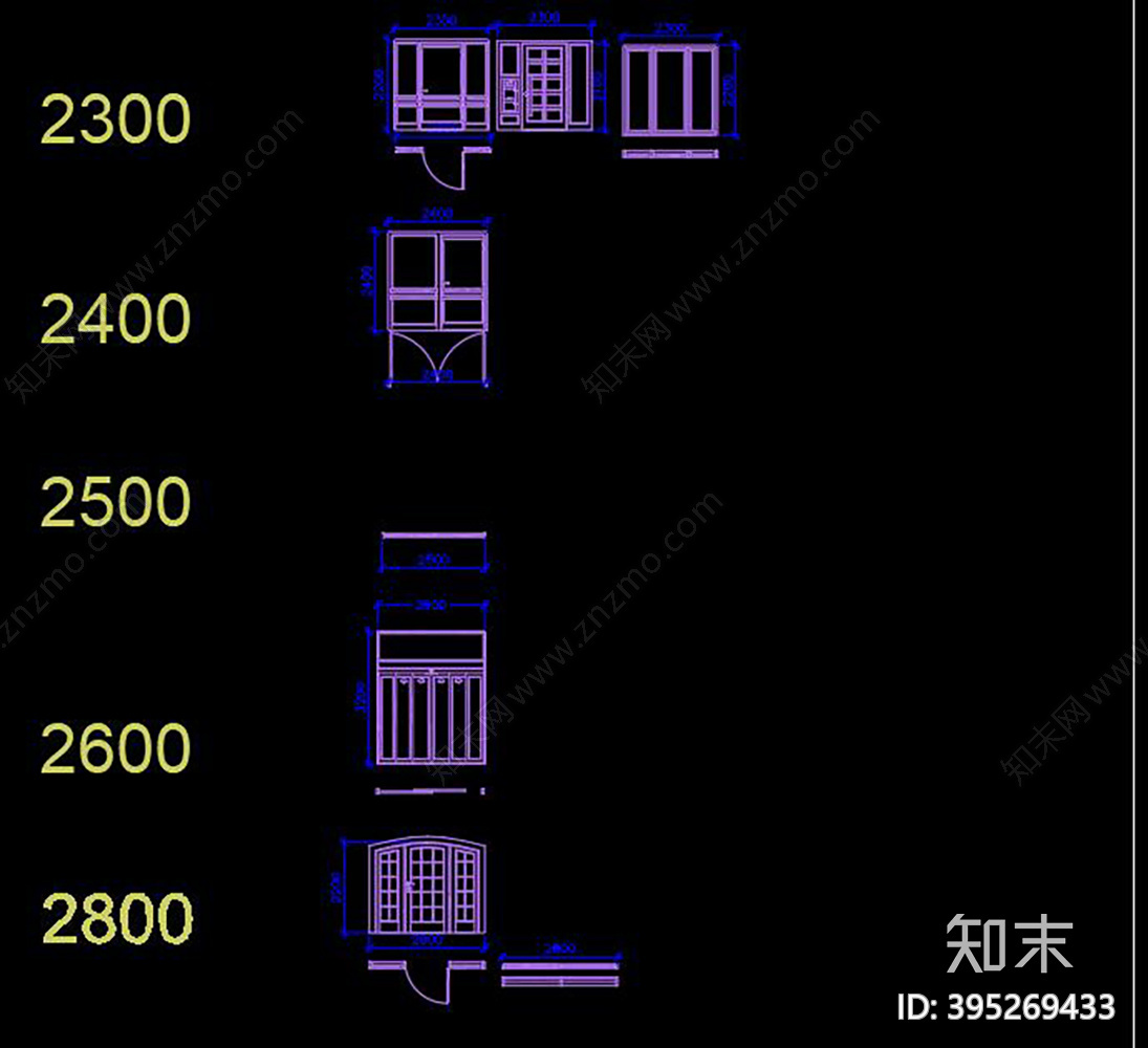 门窗cad施工图下载【ID:395269433】