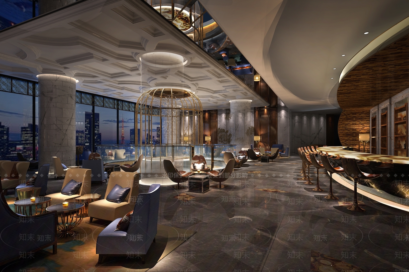 欧式古典酒店会客厅3D模型下载【ID:795309844】