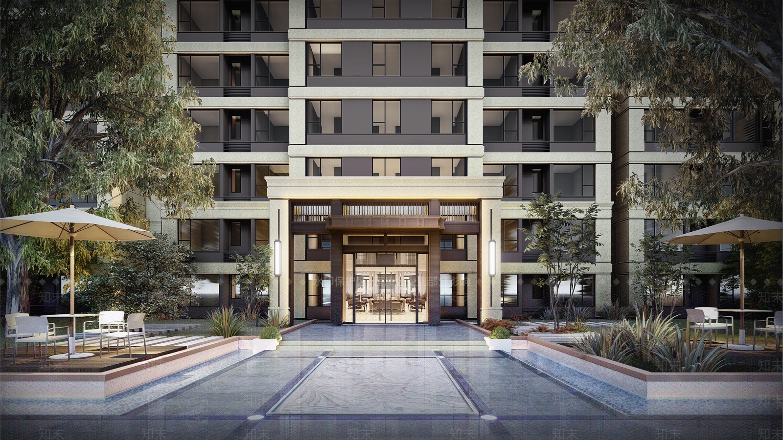现代多层住宅SU模型下载【ID:295332749】