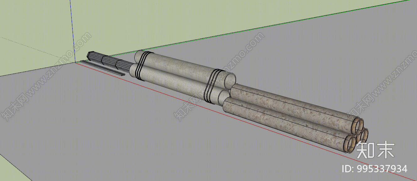 工业管道零件SU模型下载【ID:995337934】