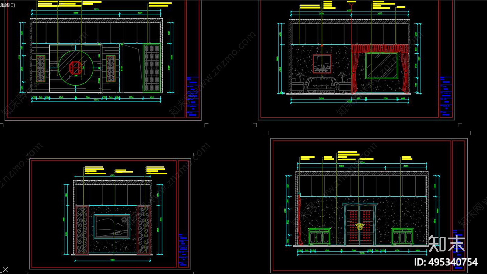 全套中餐CADcad施工图下载【ID:495340754】